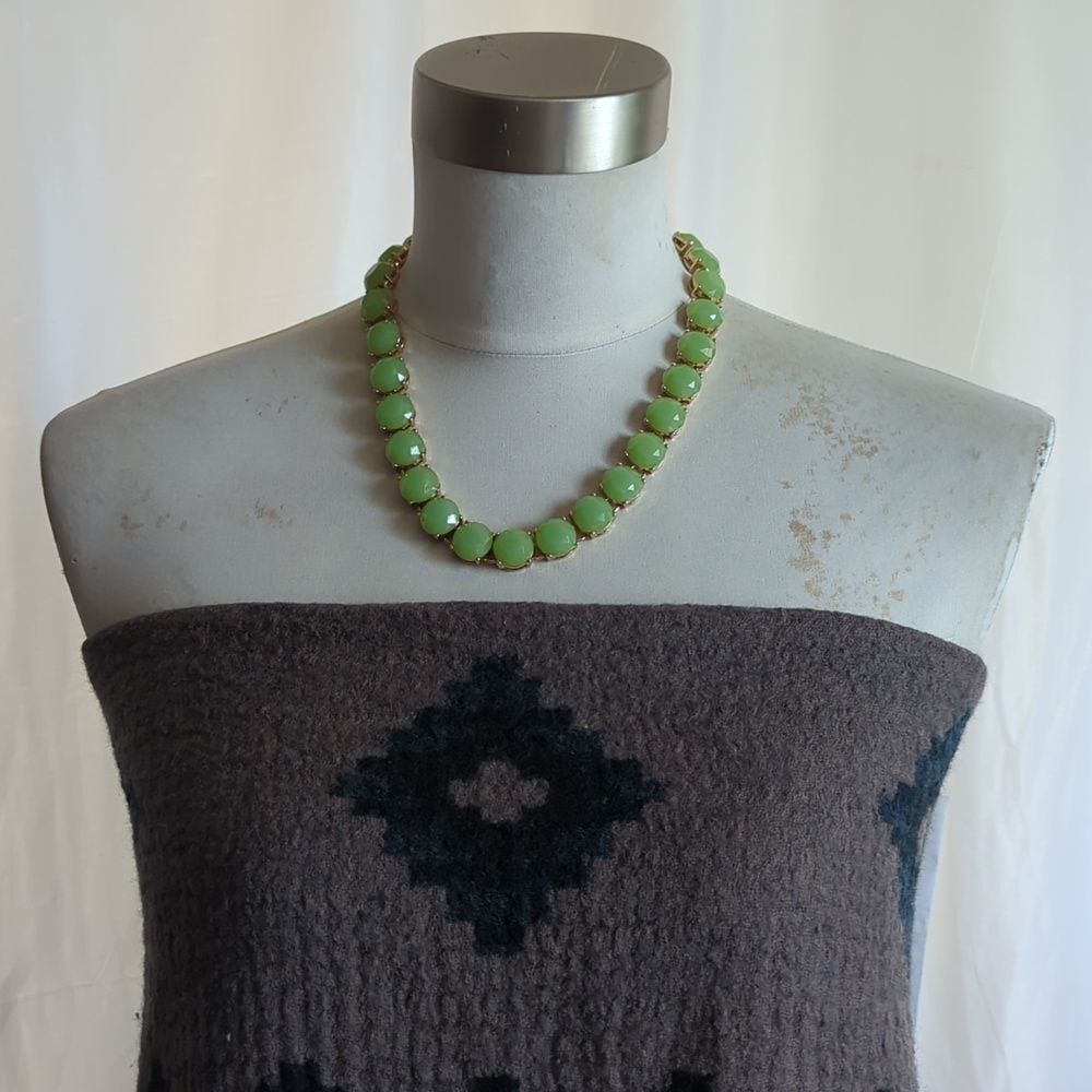 Jcrew Jade Color Elegant Green Beaded Necklace